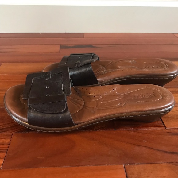 Born Shoes - Born handcrafted leather sandals buckle sz 8 slip